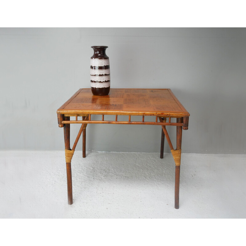 Mid century bamboo table