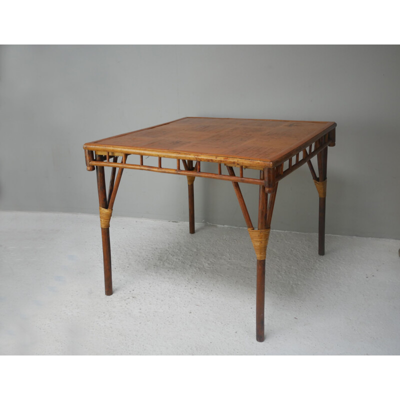 Mid century bamboo table