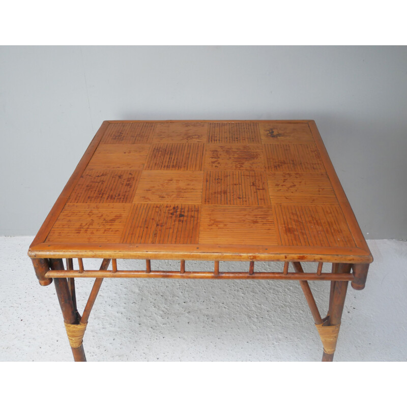 Mid century bamboo table