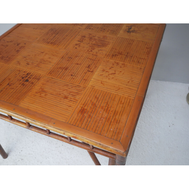 Mid century bamboo table