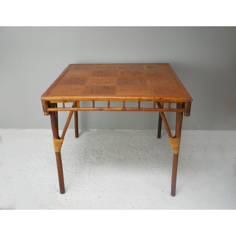 Mid century bamboo table