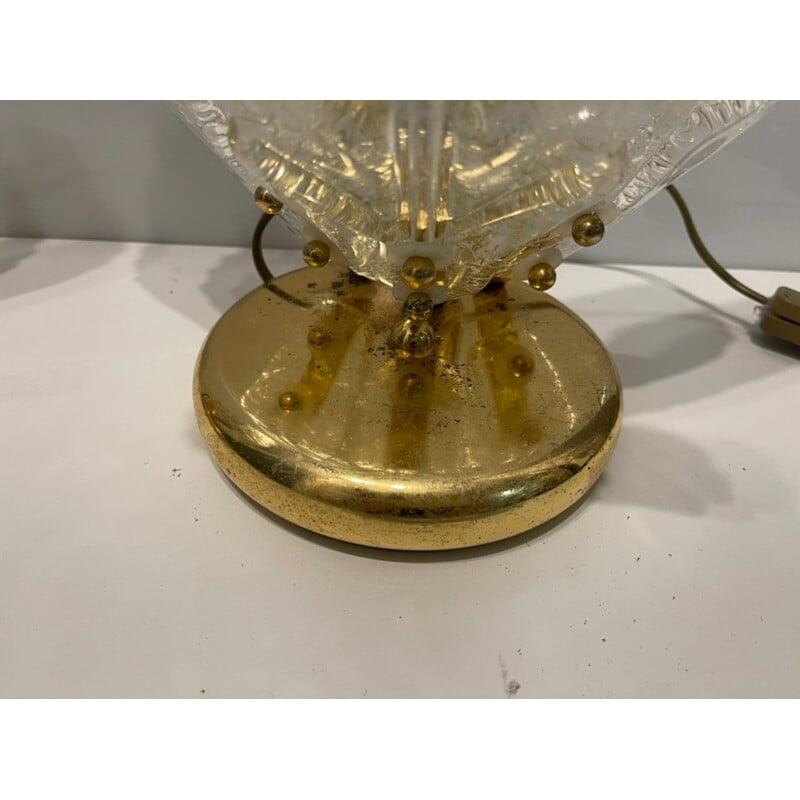 Paar oude Murano glazen tafellampen
