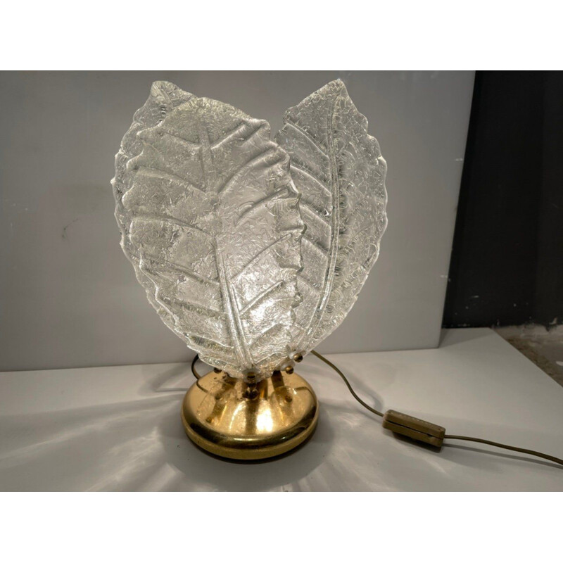 Pair of vintage Murano glass table lamps