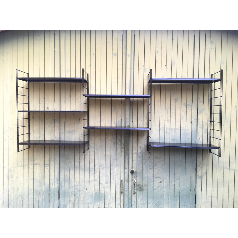 Vintage modular wall shelf, 1950