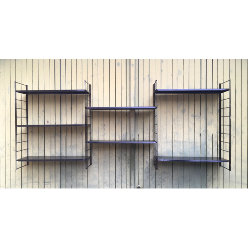 Vintage modular wall shelf, 1950