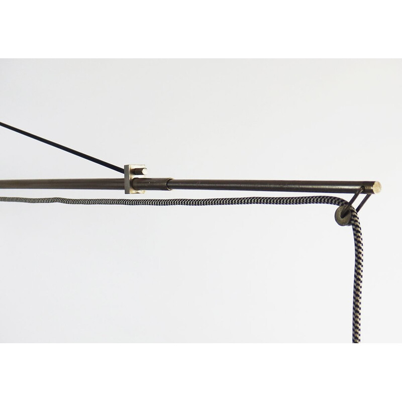 Vintage 2061 nickel-plated metal wall lamp by Sciolari, 1950