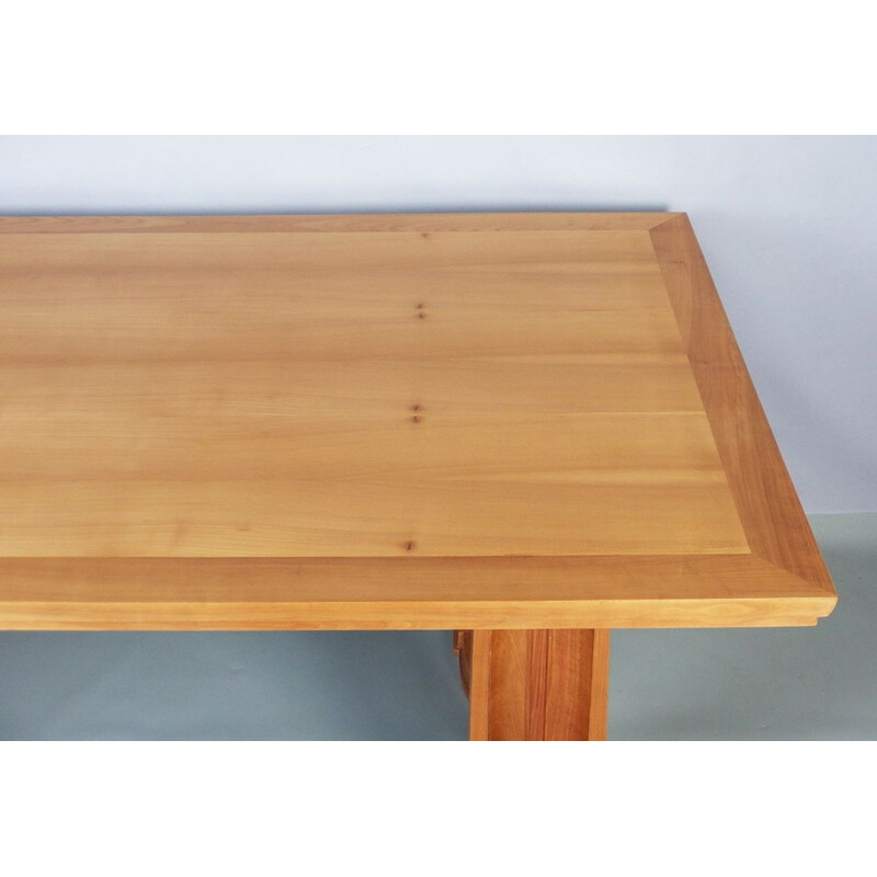 Vintage rectangular table in cherry wood, France 1950