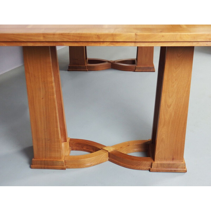 Vintage rectangular table in cherry wood, France 1950