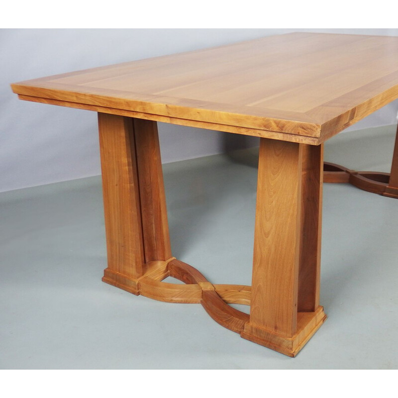 Vintage rectangular table in cherry wood, France 1950