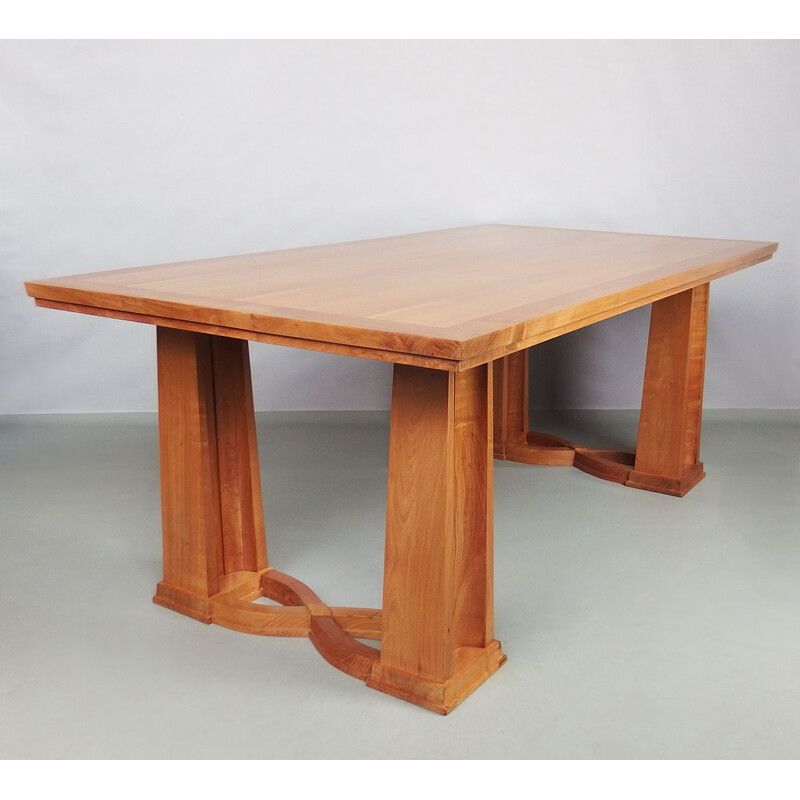 Vintage rectangular table in cherry wood, France 1950