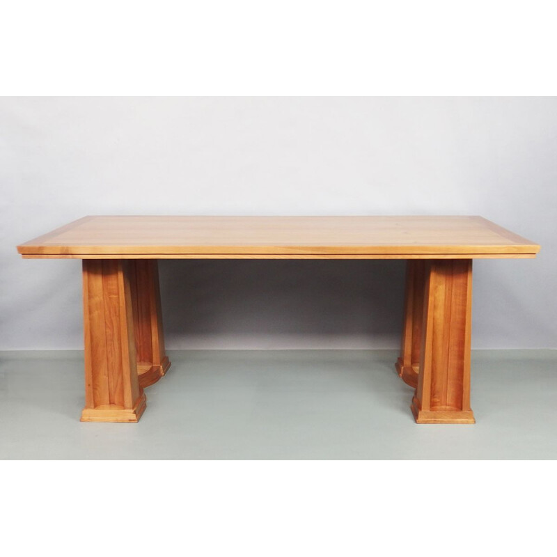 Vintage rectangular table in cherry wood, France 1950