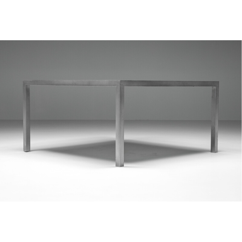 Vintage T88a aluminum dining table by Maarten Van Severen, 1980s