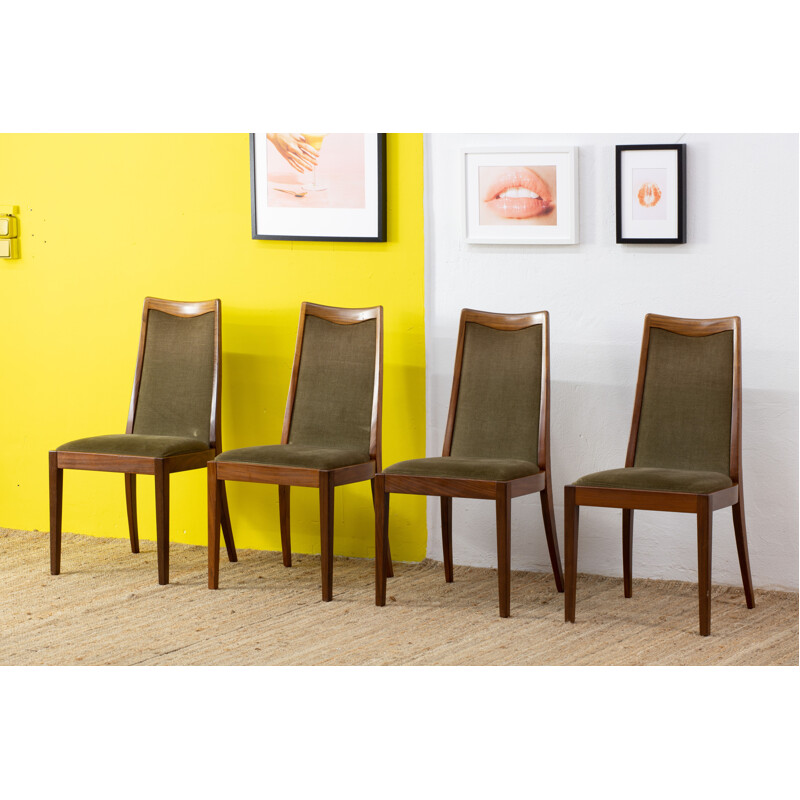 Set of 4 Scandinavian vintage chairs by Gplan