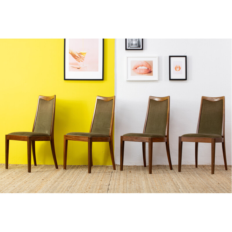 Set of 4 Scandinavian vintage chairs by Gplan