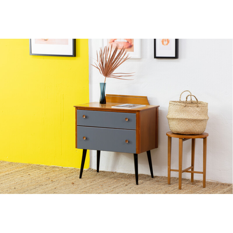 Scandinavian vintage 2 drawer chest of drawers