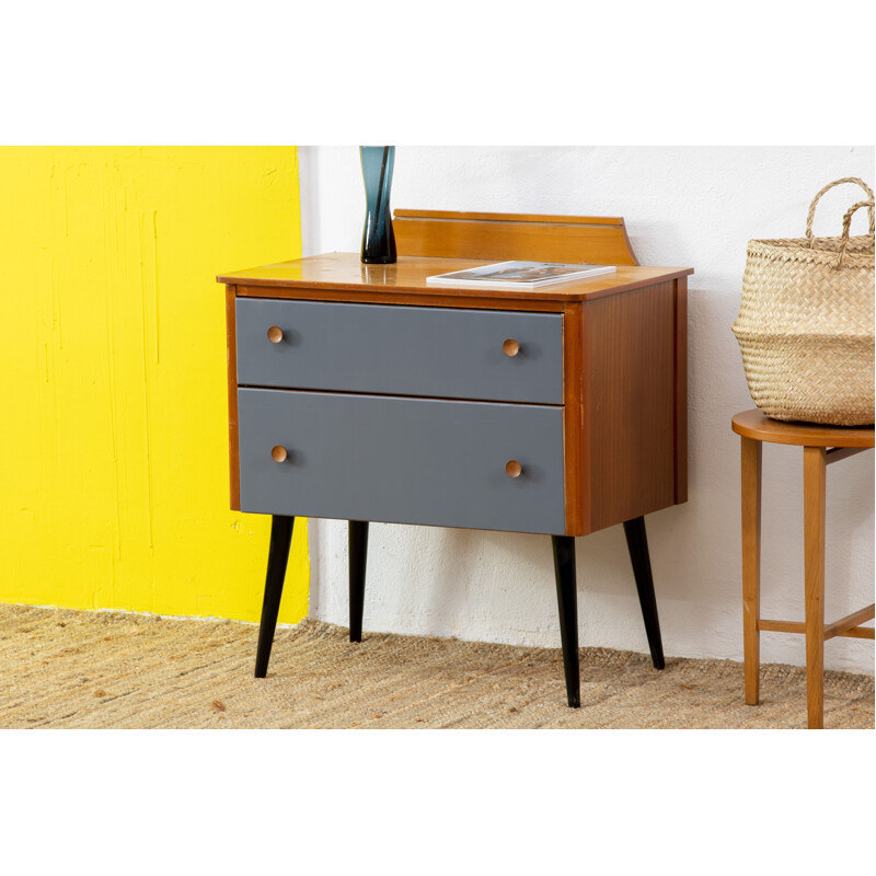 Scandinavian vintage 2 drawer chest of drawers