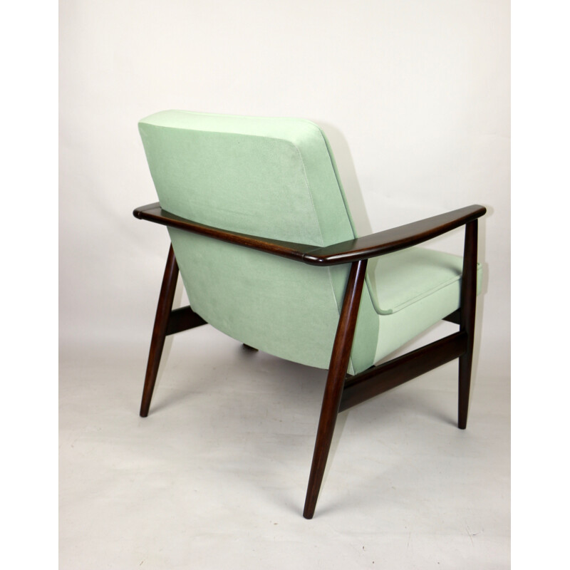 Vintage light green Gfm63 armchair by J.Kedziorek, 1970s