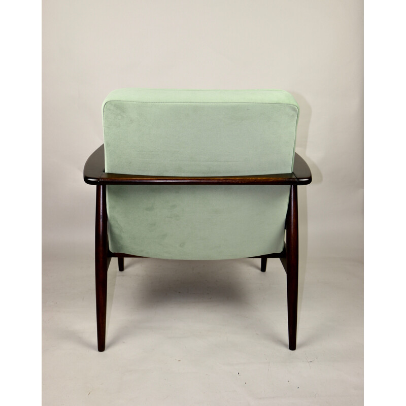 Vintage lichtgroene fauteuil Gfm63 van J.Kedziorek, 1970