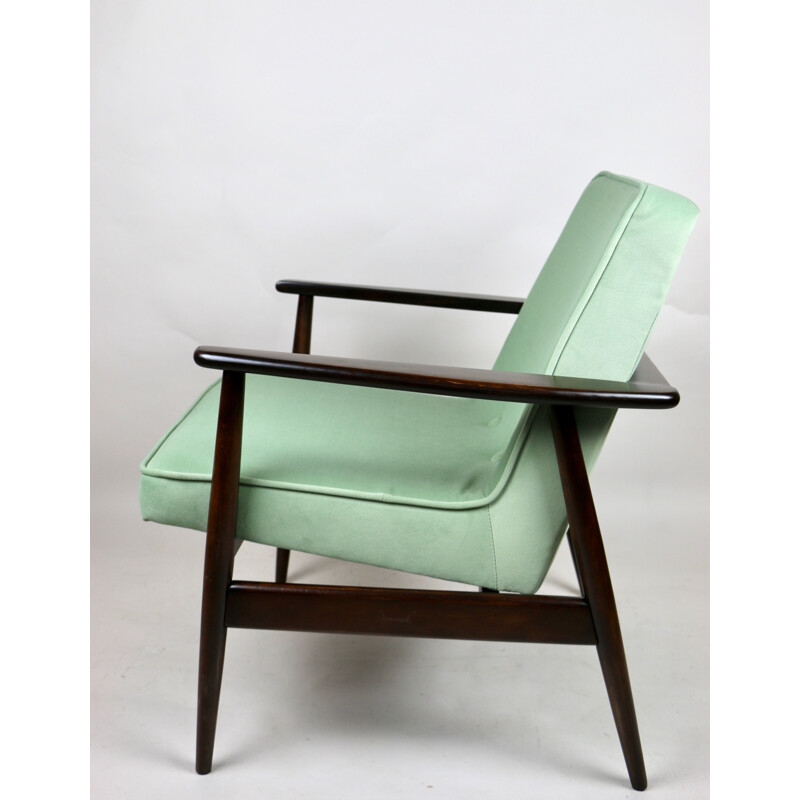 Vintage light green Gfm63 armchair by J.Kedziorek, 1970s