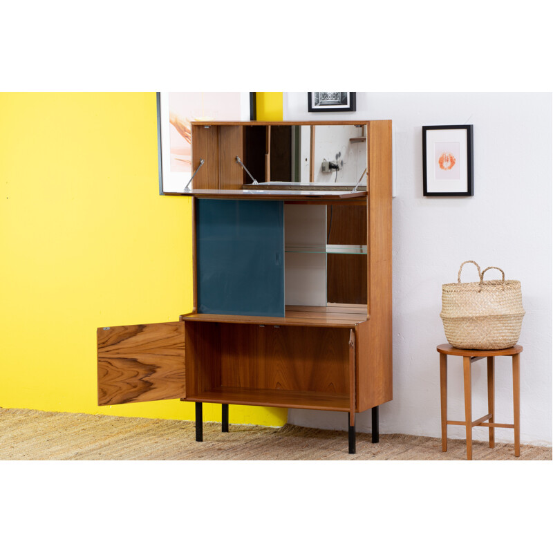 Scandinavian vintage bookcase in blond teak