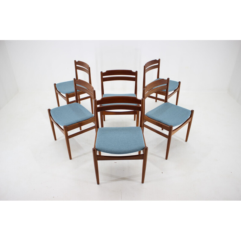 Ensemble de 6 chaises danoises vintage en teck de Sorø Stolefabrik, 1960