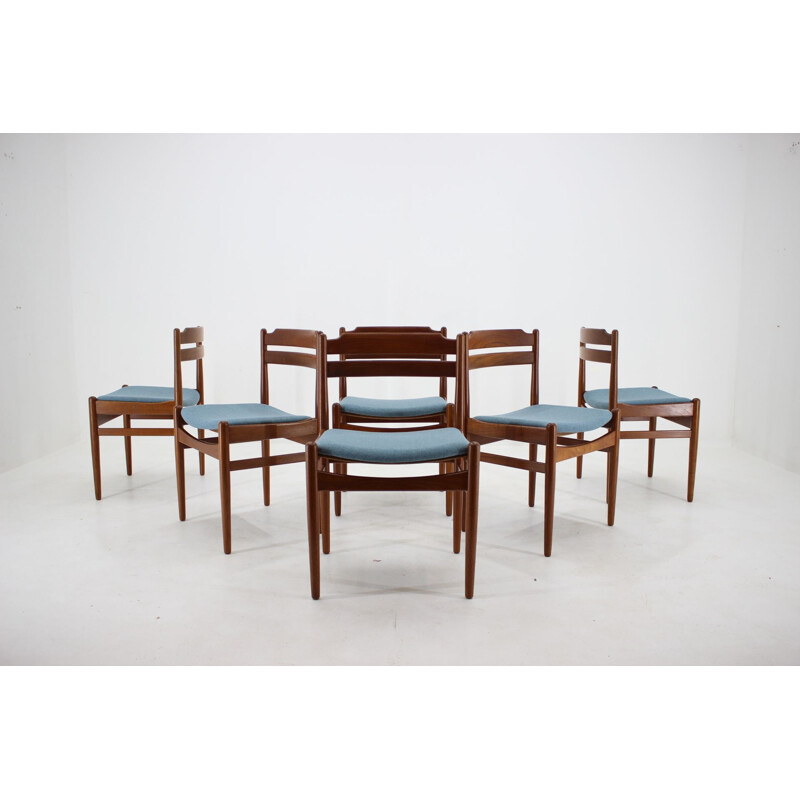 Set van 6 vintage Deense teakhouten stoelen van Sorø Stolefabrik, 1960