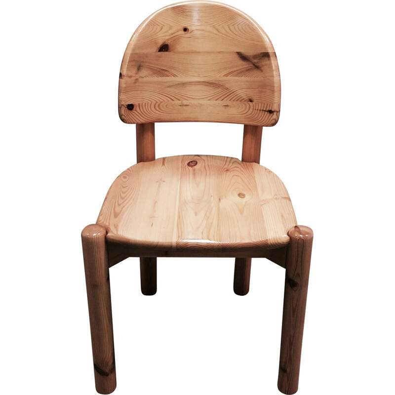 Vintage solid wood chair by Rainer Daumiller