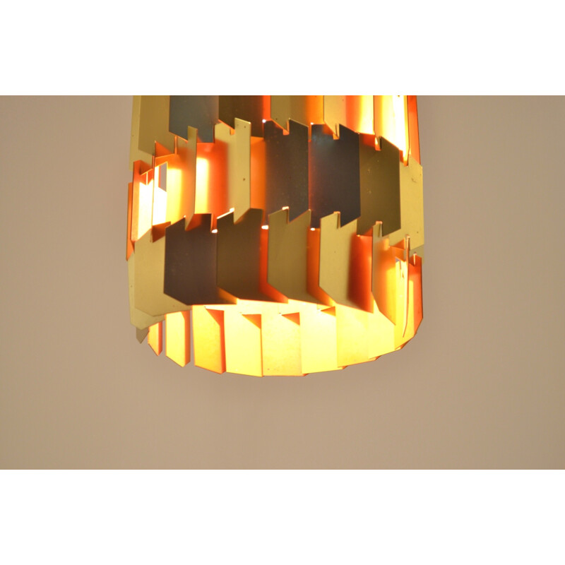 Danish Lyfa "Facet" hanging lamp in metal, Louis WEISDORF - 1960s