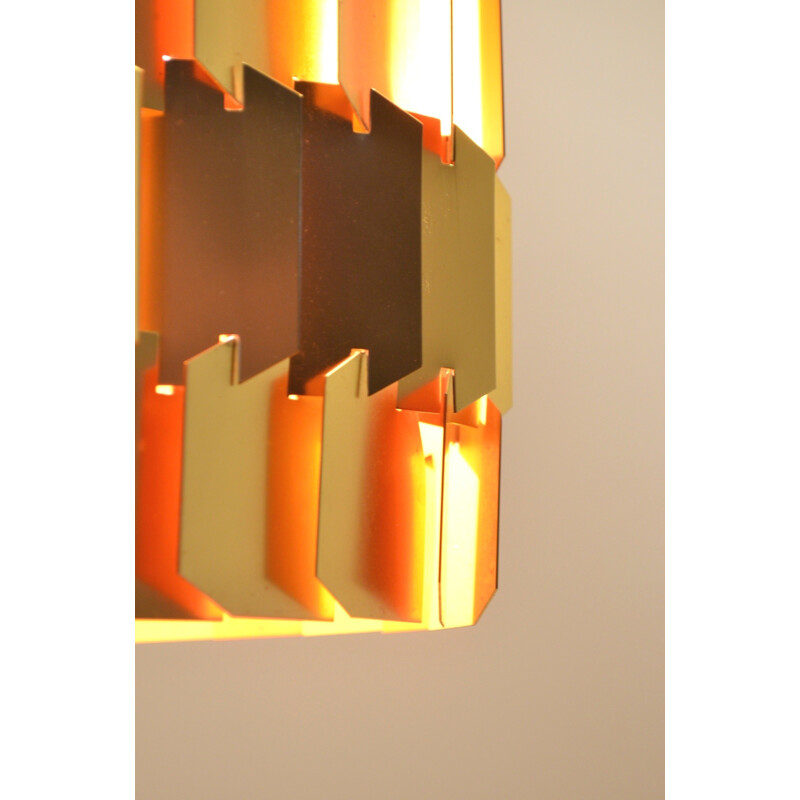 Danish Lyfa "Facet" hanging lamp in metal, Louis WEISDORF - 1960s