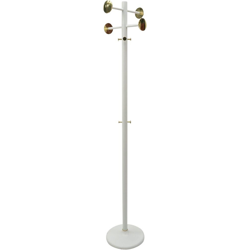 Vintage white and gold coat rack by Hollywood Regency, 1960