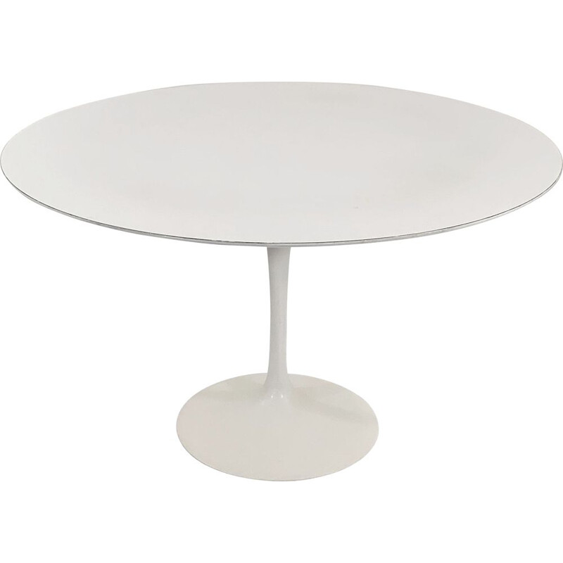 Table à manger vintage en Tulip blanche par Eero Saarinen pour Knoll, 1960