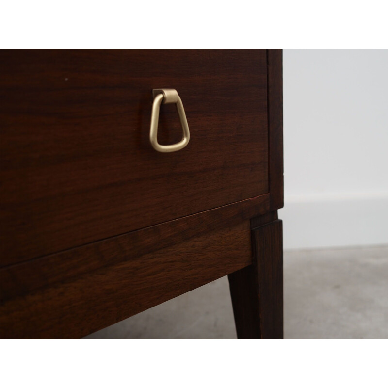 Walnut vintage chest of drawers, Denmark 1970s