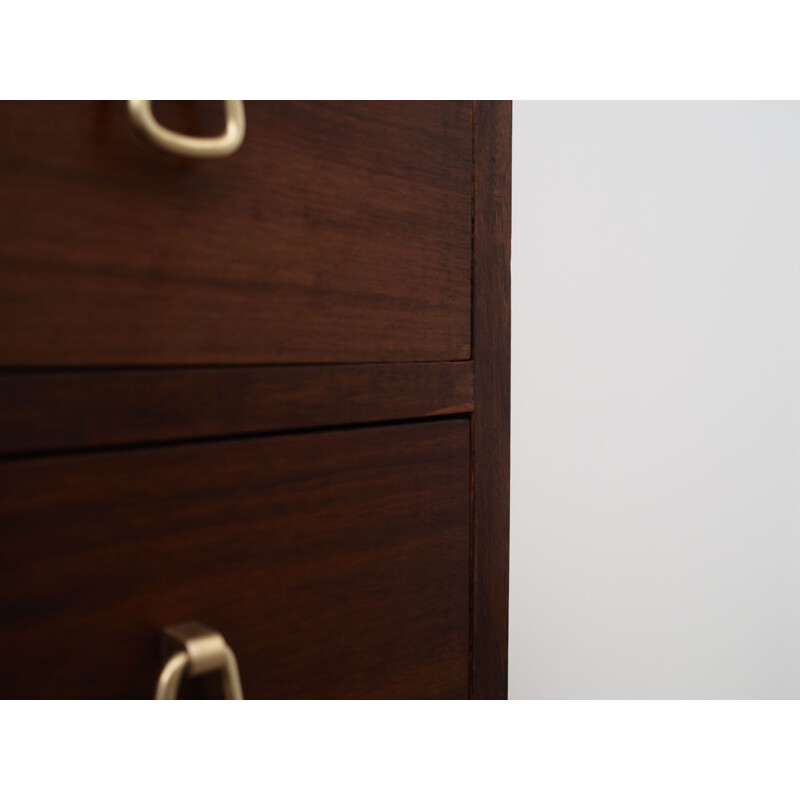 Walnut vintage chest of drawers, Denmark 1970s