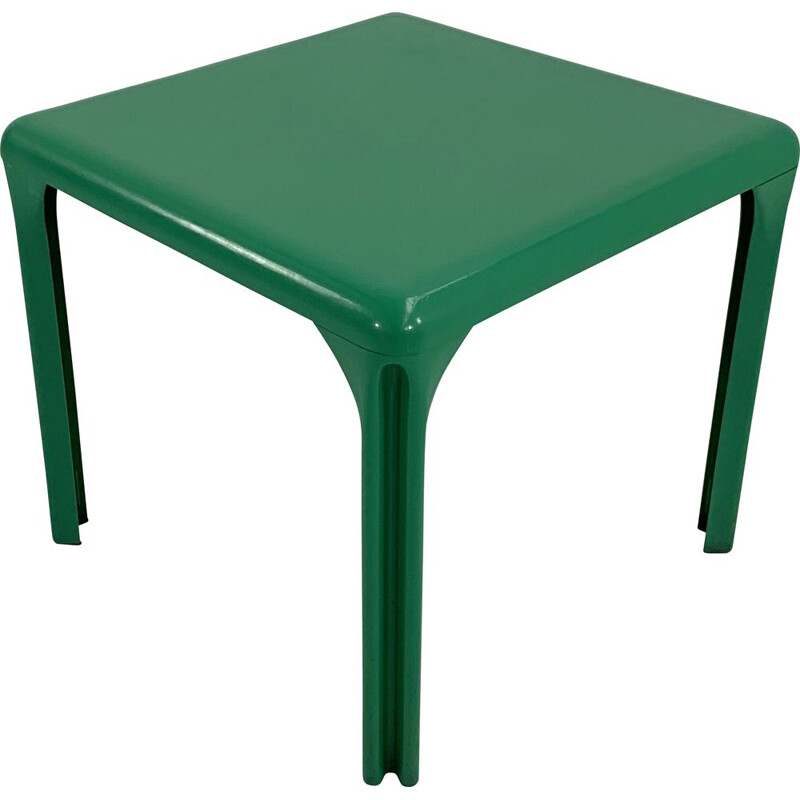 Green vintage Stadio 80 plastic dining table by Vico Magistretti for Artemide, 1970s