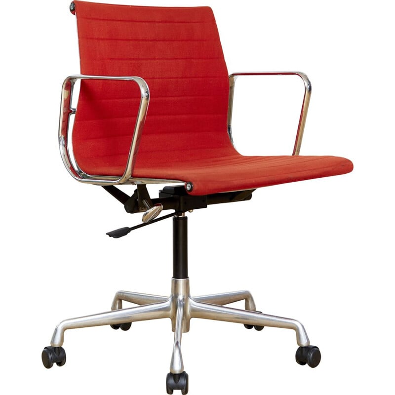 Vintage EA 117 desk chair orange-red by Charles & Ray Eames for Vitra