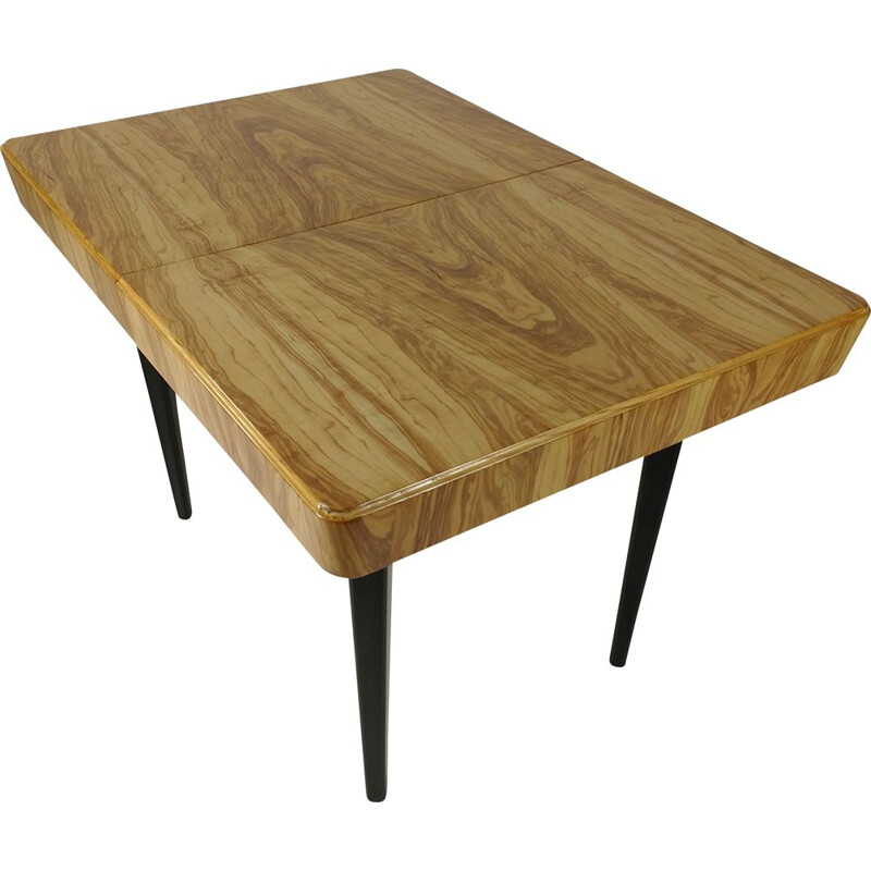 Table vintage en bois et placage de frêne, 1960