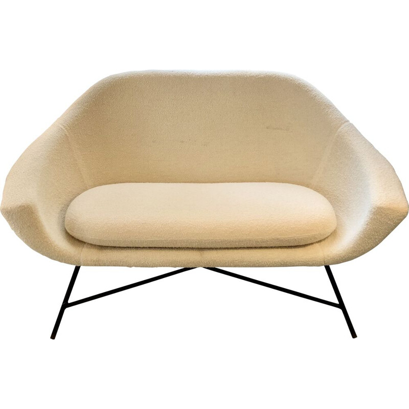 Vintage sofa by Geneviève Dangles and Christian De France for Burov, 1950