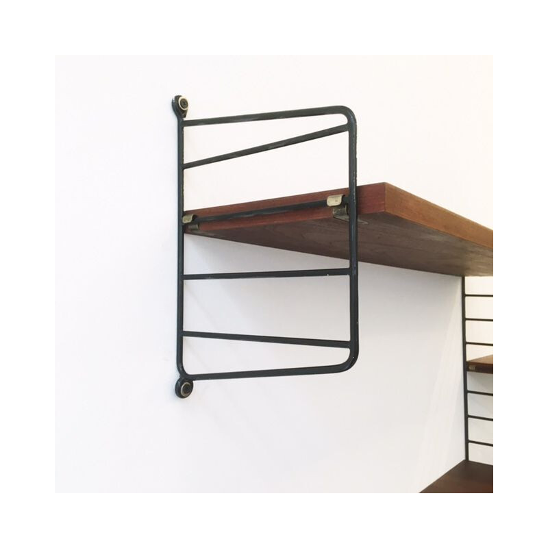 Vintage teak wall shelf by Nisse Strinning, 1960s