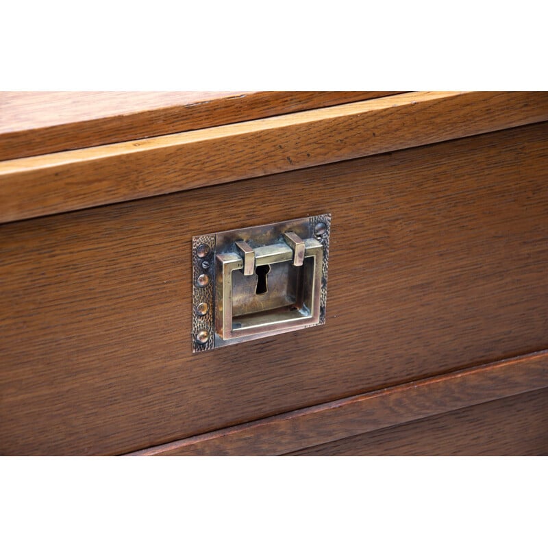 Vintage oak chest of drawers from the Secession, Austria-Hungary 1910