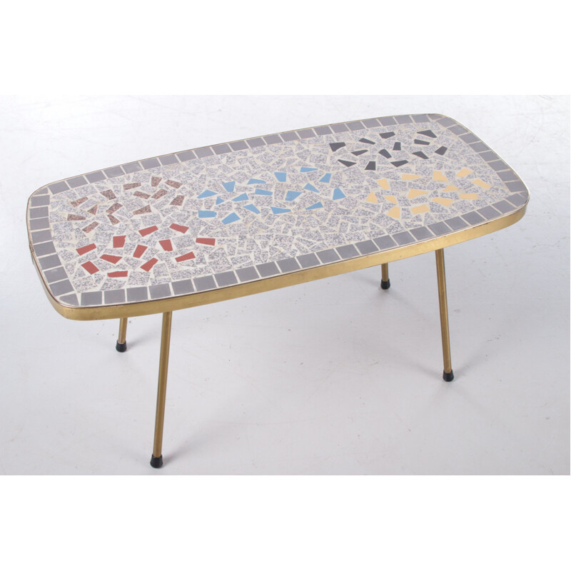 Vintage German mosaic sideplant table, 1960s