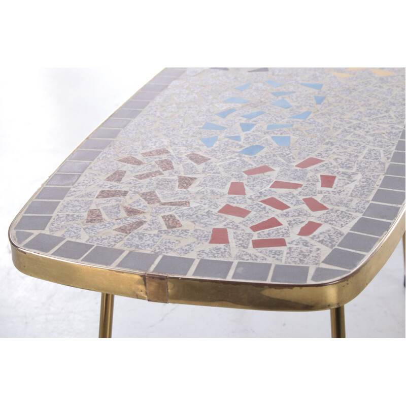 Vintage German mosaic sideplant table, 1960s