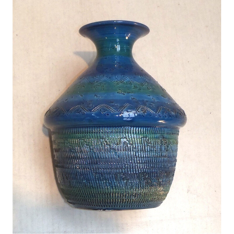 Vase vintage en céramique par Aldo Londi pour Bitossi, 1960