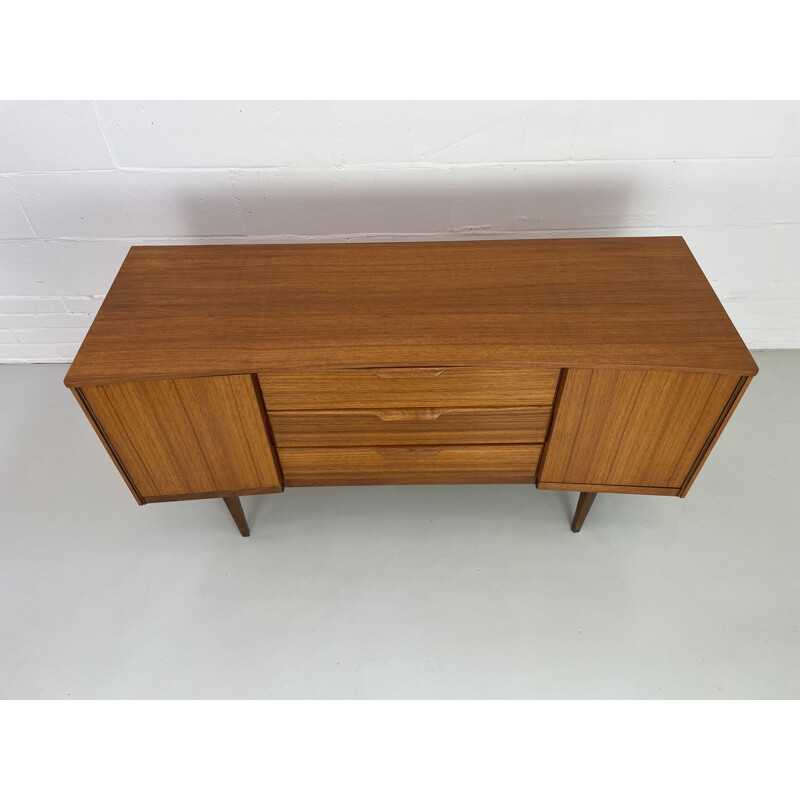 Vintage curved teak sideboard, 1960s