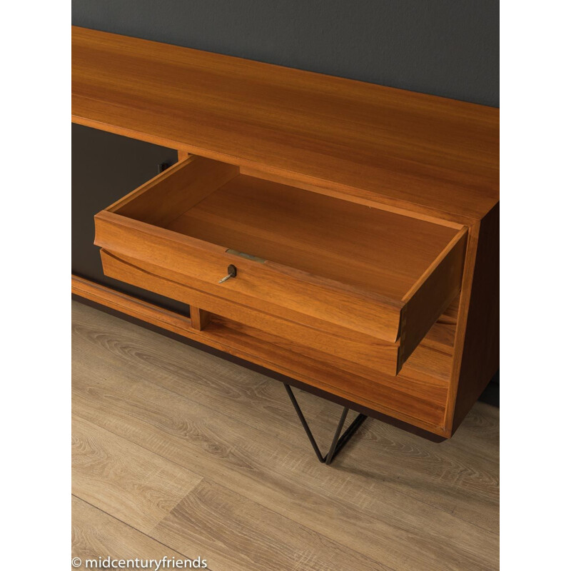 Mid century teak and black formica sideboard, Germany 1950s