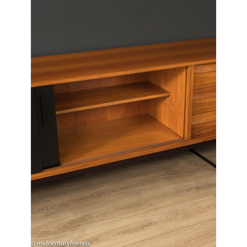 Mid century teak and black formica sideboard, Germany 1950s