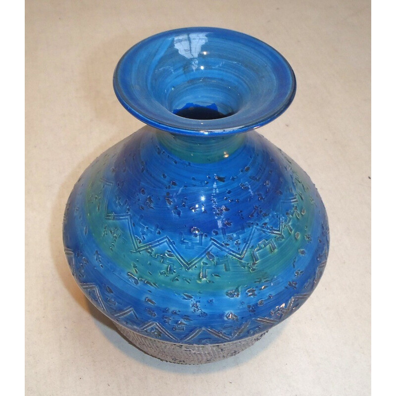 Vaso de cerâmica vintage de Aldo Londi para Bitossi, 1960