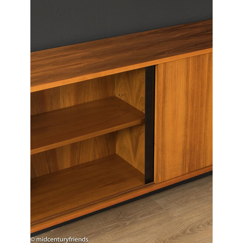 Vintage walnut sideboard with a sliding door, Germany 1950s