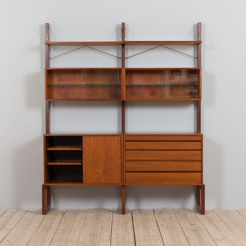 Mid century wall unit by Poul Cadovius for Cado, Denmark 1960s