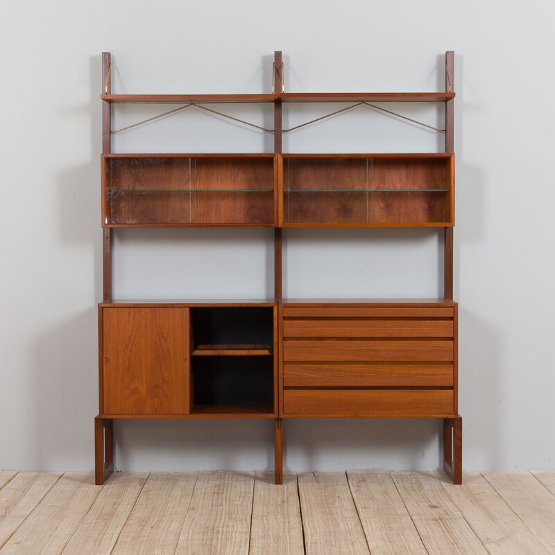 Mid century wall unit by Poul Cadovius for Cado, Denmark 1960s