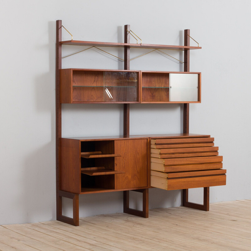 Mid century wall unit by Poul Cadovius for Cado, Denmark 1960s